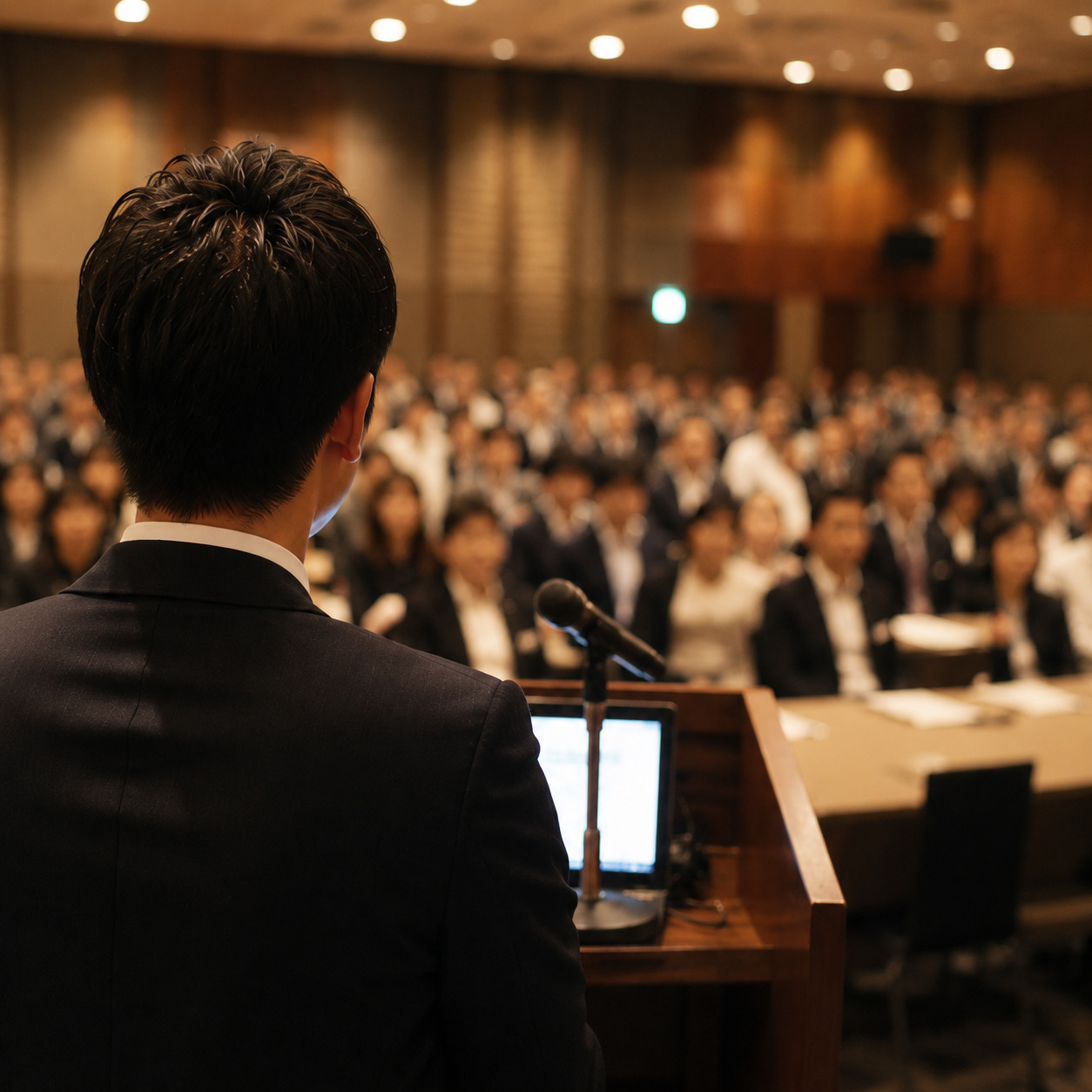 発表前にメモを整理するあがり症相談のイメージ