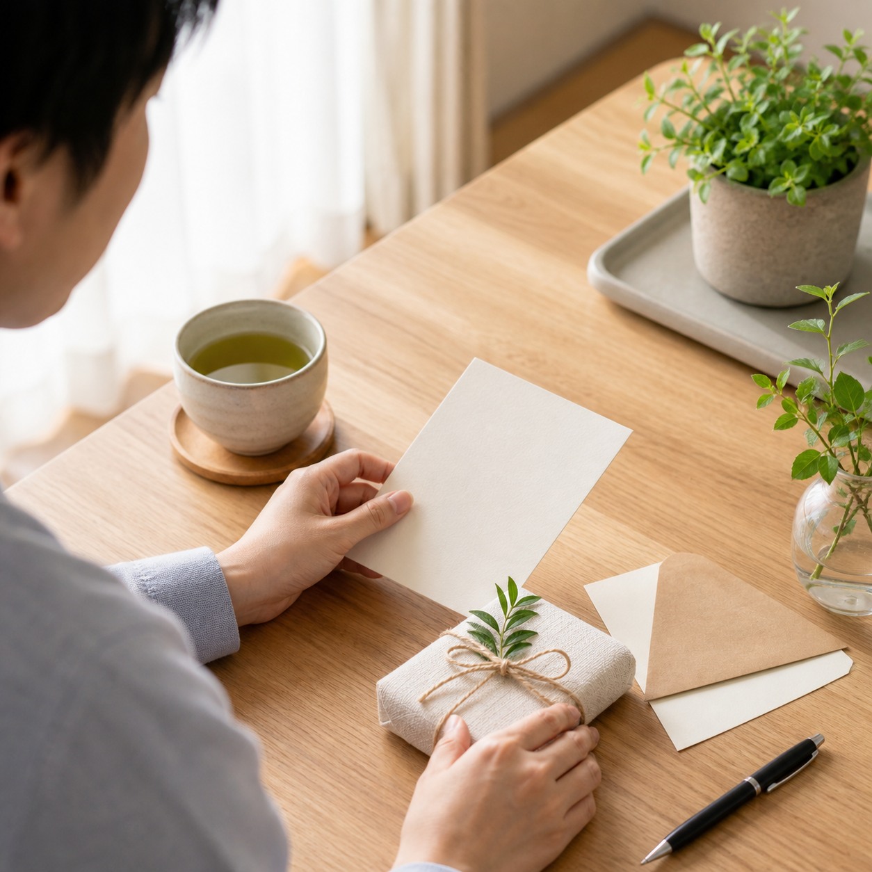 相談や手続きを整理する書類と手元