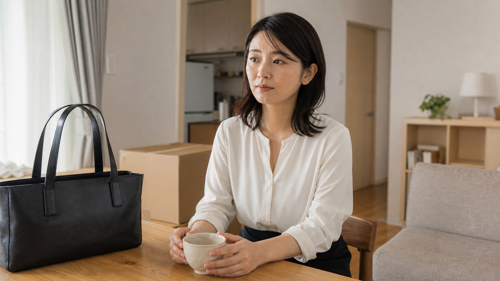 転勤や引っ越し後の朝に環境変化の負担を感じる日本人女性