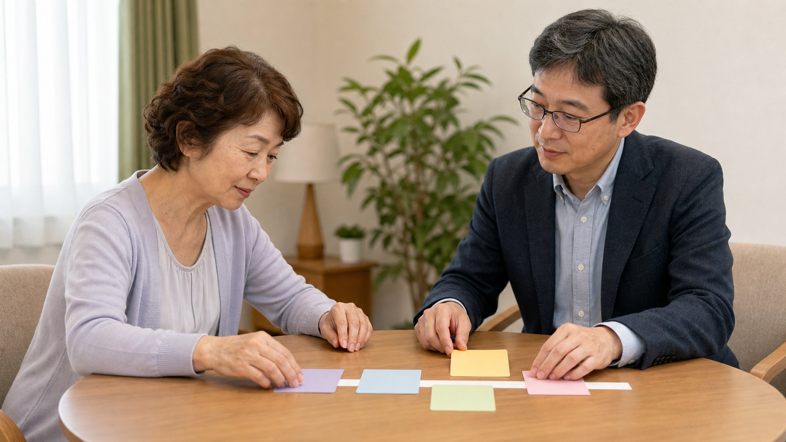 ストレス要因と症状の経過を医師と整理する日本人女性