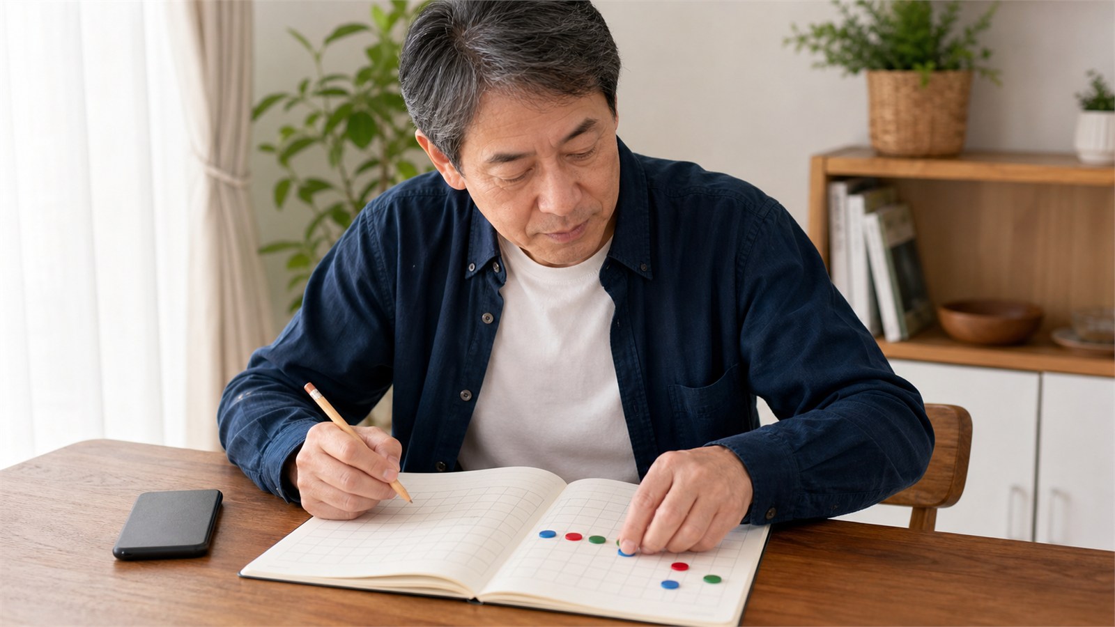 めまいの持続時間と誘発場面を空欄の日誌で整理する日本人女性