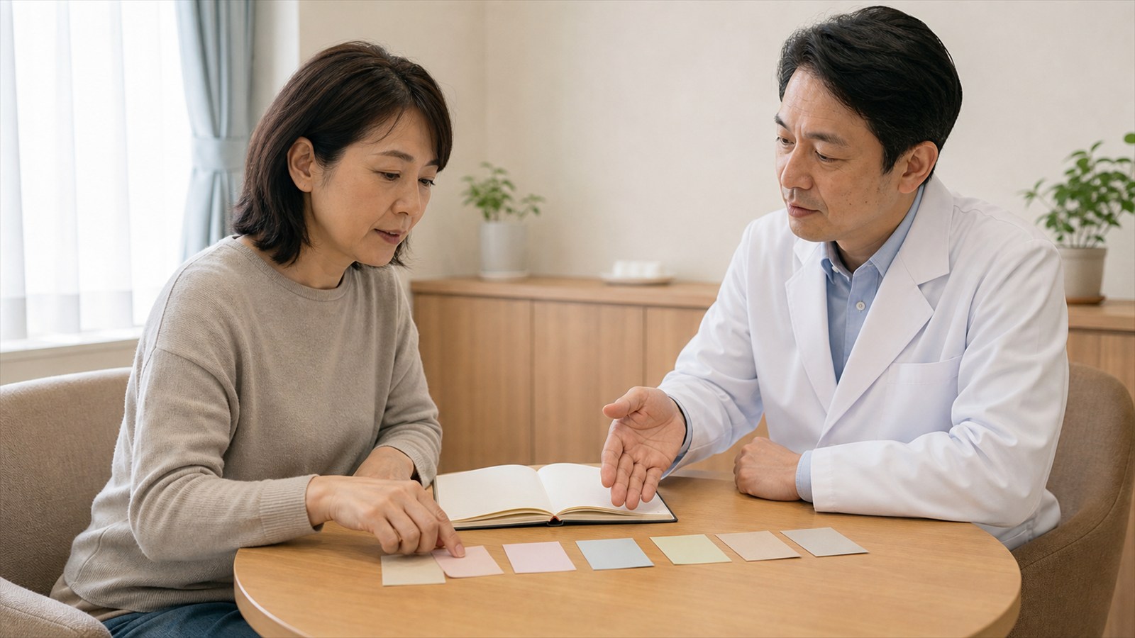 月経変化と睡眠・気分・ほてりの経過を空欄の日誌で整理する日本人女性
