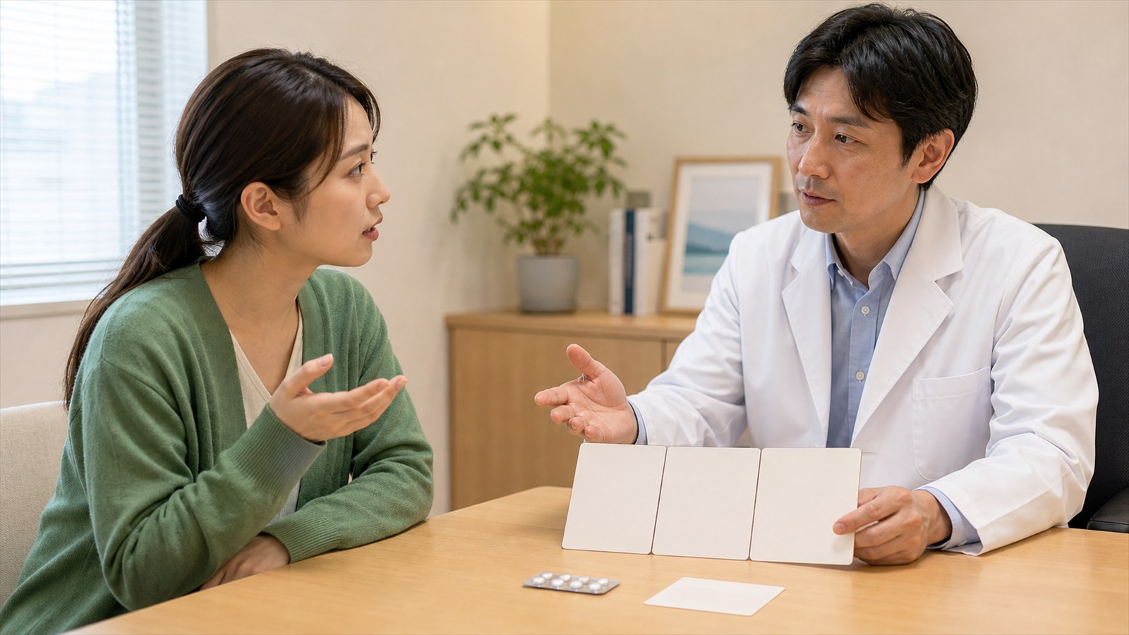 PMS・PMDDの薬物療法と婦人科連携を医師に相談する日本人女性
